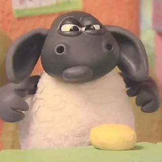 🍄 Shaun the Sheep Shaun das Schaf, Cartoon, Schaf, Figur telegram sticker