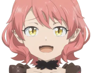 😋 anime girl, cute, vampire, kawaii, anime, smile telegram sticker