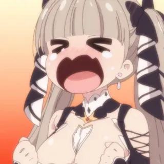 ✨ anime, chorando, fofo, triste, desenho animado telegram sticker