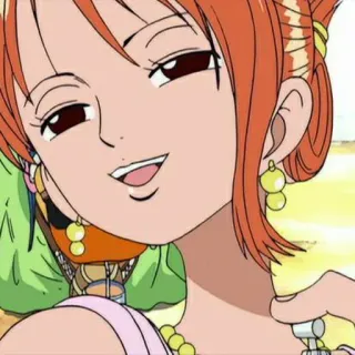 👑 Nami One Piece Anime, One Piece, Nami, Dessin animé whatsapp sticker