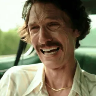 😭 Matthew McConaughey, actor, smiling, portrait telegram sticker