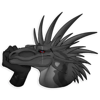 😩 dragon, fantasy, monster, creature, animal, reptile, sticker telegram sticker