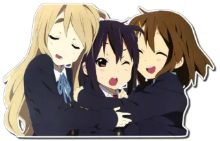 ❤ Anime, Abraço, Amigos, Uniforme escolar telegram sticker