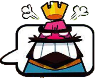 😡 king, angry, clash royale, video game, crown telegram sticker