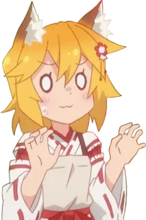 😳 Senko Helpful Fox Senko-san Anime, Volpe, Orecchie, Carino, Ragazza, Manga telegram sticker