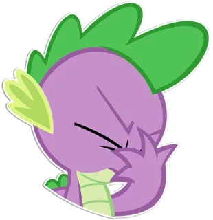 🤦‍♂️ Spike My Little Pony Spike, My Little Pony, cartoon, dragon, frustrated, angry telegram sticker