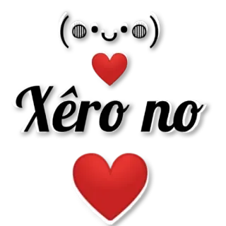 😊 Xéro no herzen, süß, text, schwarz, rot whatsapp sticker