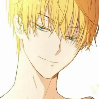 🌻 Anime, tóc vàng, cười, nhân vật, Manga telegram sticker