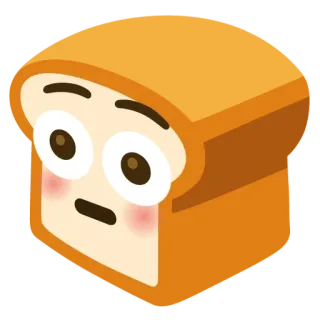 🍞 Roti panggang, Roti, Makanan, Kartun, Emoji telegram sticker