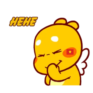 😆 HEHE fofo, hehe, amarelo, desenho animado whatsapp sticker