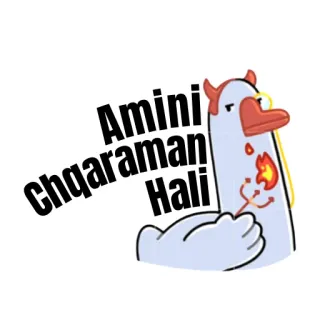 🙂 Amini
Chqaraman
Hali dessin animé, diable, canard, démon whatsapp sticker