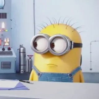 😐 Minion Despicable Me minion, despicable me, cartoon, yellow, character telegram sticker