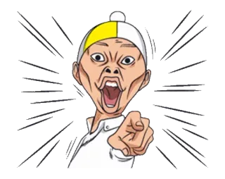 👆 Ekspresi, Menunjuk, Karikatur, Karakter, Terkejut, Marah telegram sticker