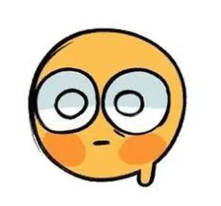 🟡 อิโมจิ, ใบหน้า, ตกใจ, การ์ตูน, สีหน้า, น่ารัก, สติกเกอร์ telegram sticker