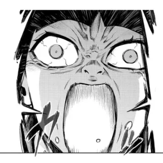😡 Mangá, Anime, Grito, Expressão, Choque, Medo, Emocional, Rosto telegram sticker