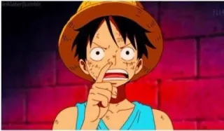 😐 Monkey D. Luffy One Piece Anime, One Piece, Monkey D. Luffy, Pirat, Strohhut, Cartoon telegram sticker