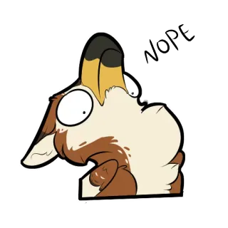 🚫 NOPE nope, cartoon, dog, animal, funny, meme telegram sticker