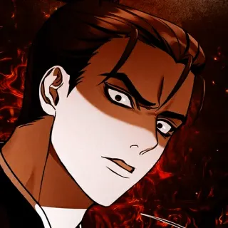 💐 Manhwa, Anime, Personagem, Sério, Raiva, Homem whatsapp sticker