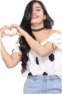 😍 kobieta, serce, uśmiech, dziewczyna, casual, choker telegram sticker