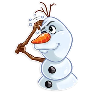 🤔 Olaf Frozen 雪だるま, ディズニー, アナと雪の女王, オラフ, アニメ telegram sticker