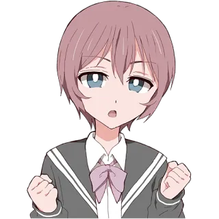 😤 anime, girl, cute, school uniform, excited telegram sticker
