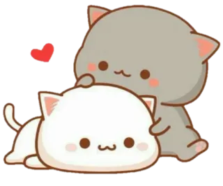 ☺️ koty, słodkie, miłość, zwierzęta, kawaii whatsapp sticker