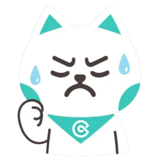 🥵 cat, emotion, sweat, worried, cute, cartoon telegram sticker