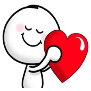 ❤️ amor, corazón, lindo, dibujos animados, cariño, feliz, saludo, dulce telegram sticker