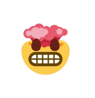 🤯 emoji, explosión, cerebro, loco telegram sticker