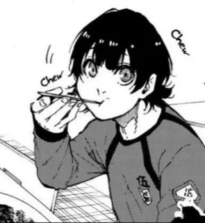 😋 Chew Chew manga, anime, eating, chopsticks, food whatsapp sticker