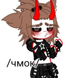 🚬 Чмок anime, demon, catboy, cute telegram sticker