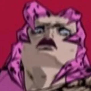 🙁 Diavolo JoJo's Bizarre Adventure Anime, Manga, Jojo, Diavolo, Lustiges Gesicht, Cartoon telegram sticker