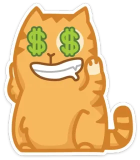 😱 gato, adesivo, dedo do meio, ofensivo, rude, olhos de dinheiro, humor, desenho animado telegram sticker