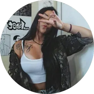 ✌️ mulher, garota, retrato, jovem, pose, selfie telegram sticker