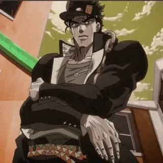 🐬 Jotaro Kujo JoJo's Bizarre Adventure アニメ, 漫画, 承太郎, ジョジョの奇妙な冒険, キャラクター telegram sticker