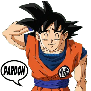 😰 Goku Dragon Ball PARDON goku, dragonball, entschuldigung, sorry, anime, manga whatsapp sticker