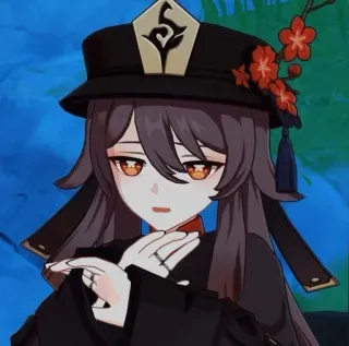 🥀 Hu Tao Genshin Impact Anime, Videospiel, Charakter, Hu Tao, Genshin Impact telegram sticker