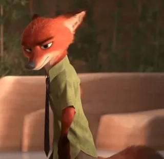 😠 Nick Wilde Zootopia Nick Wilde, Zootopia, Raposa, Personagem, Animação telegram sticker