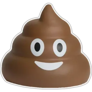 💩 emoji, cacca, marrone, sorriso, divertente, carino whatsapp sticker