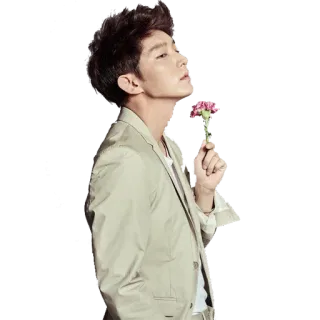 🌺 man, flower, suit, korean, actor, lee joon gi telegram sticker