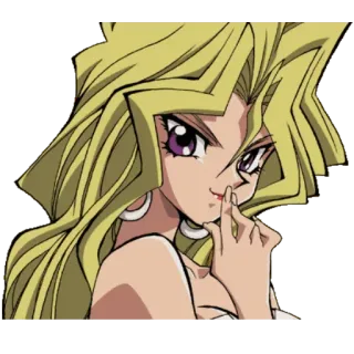 🥰 Mai Valentine Yu-Gi-Oh! anime, card game, blonde, character telegram sticker