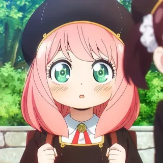 🙂 Anya Forger Spy x Family anime, mangá, spy x family, anya forger, desenho animado, fofo telegram sticker