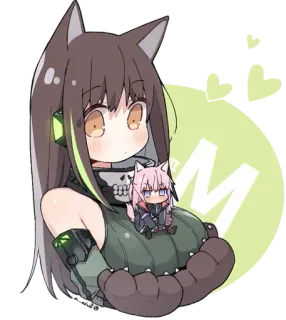 😸 M Anime, Chibi, Kawaii, Carino, Personaggio, Ragazza, Adesivo telegram sticker