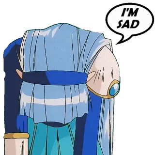 😥 I'M SAD triste, anime, desenho animado, chorando, sentimento, azul, deprimido telegram sticker