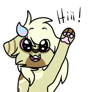 👋 gatto, cartone animato, animale, kawaii, carino, adesivo, che saluta whatsapp sticker