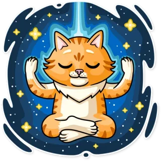Striped Cat telegram stickers