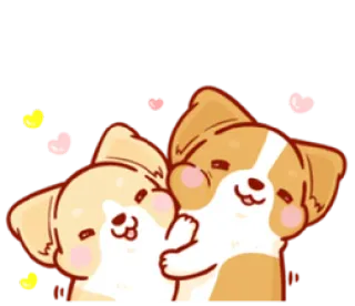 🤗 狗, 小狗, 可爱, 动物, 爱, 卡哇伊 telegram sticker