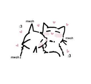 😽 mwah кот, акула, поцелуй, любовь, животные, милый, нежный telegram sticker
