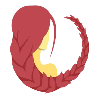 ♍️ zodiaco, virgo, astrología, signo, símbolo, mujer telegram sticker