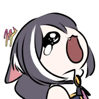 ❤️ mmm anime, kawaii, cry, sad, tear, cute telegram sticker